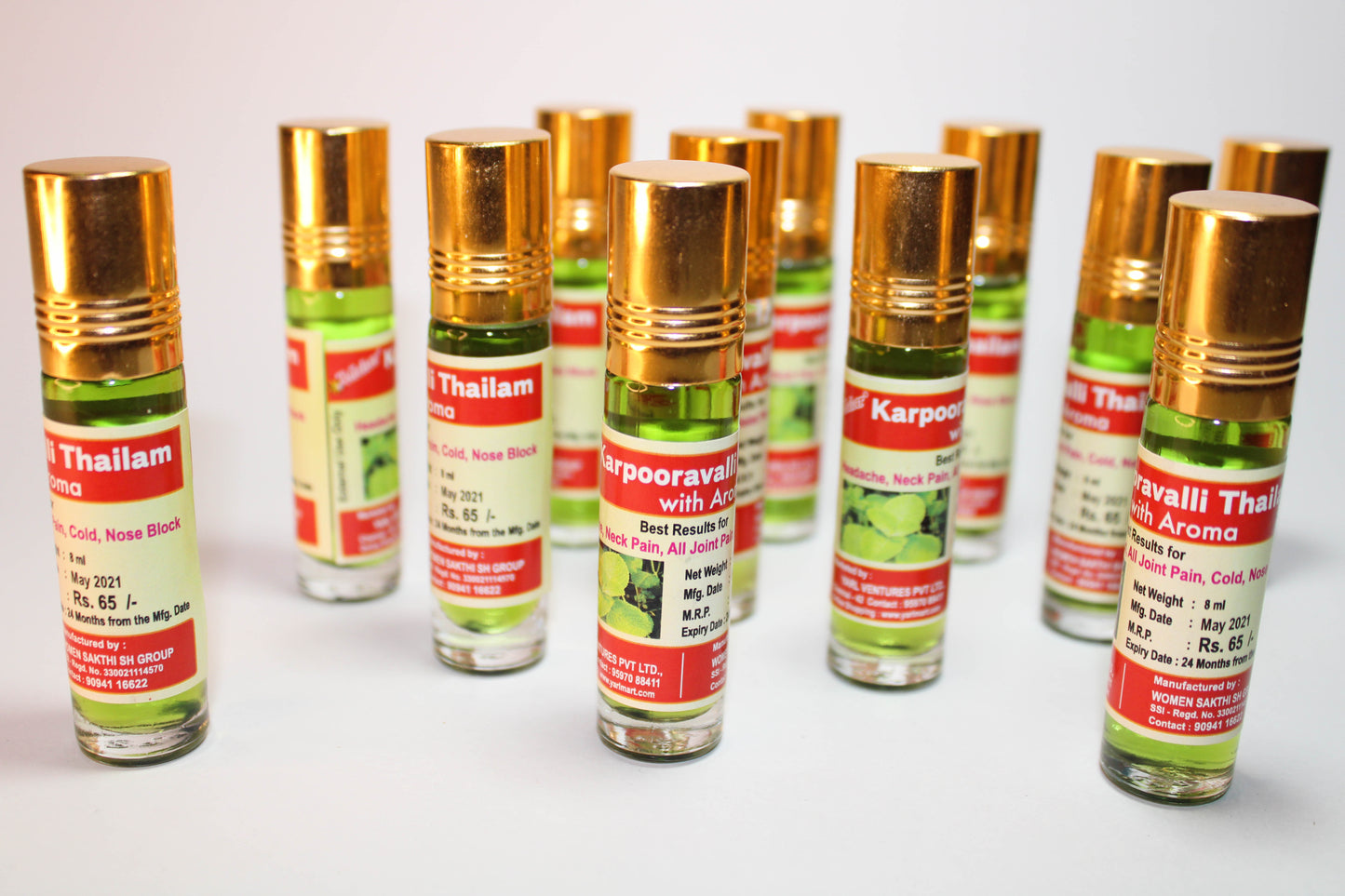 Karpooravalli Pain Balm With Aroma Oil